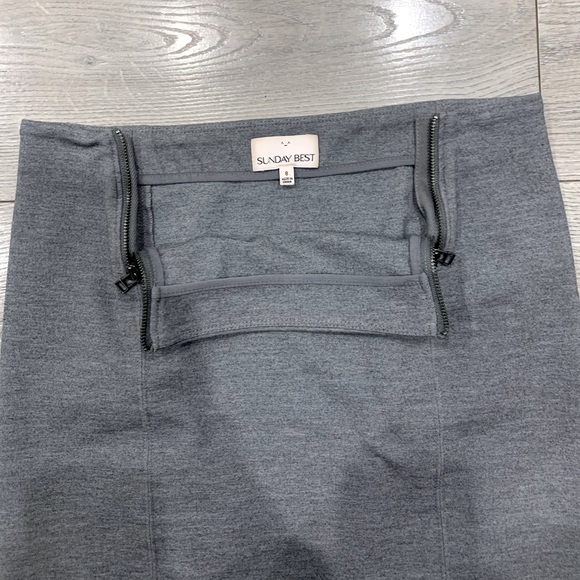 Aritzia Sunday Best Grey Mini Skirt - Picture 2 of 6